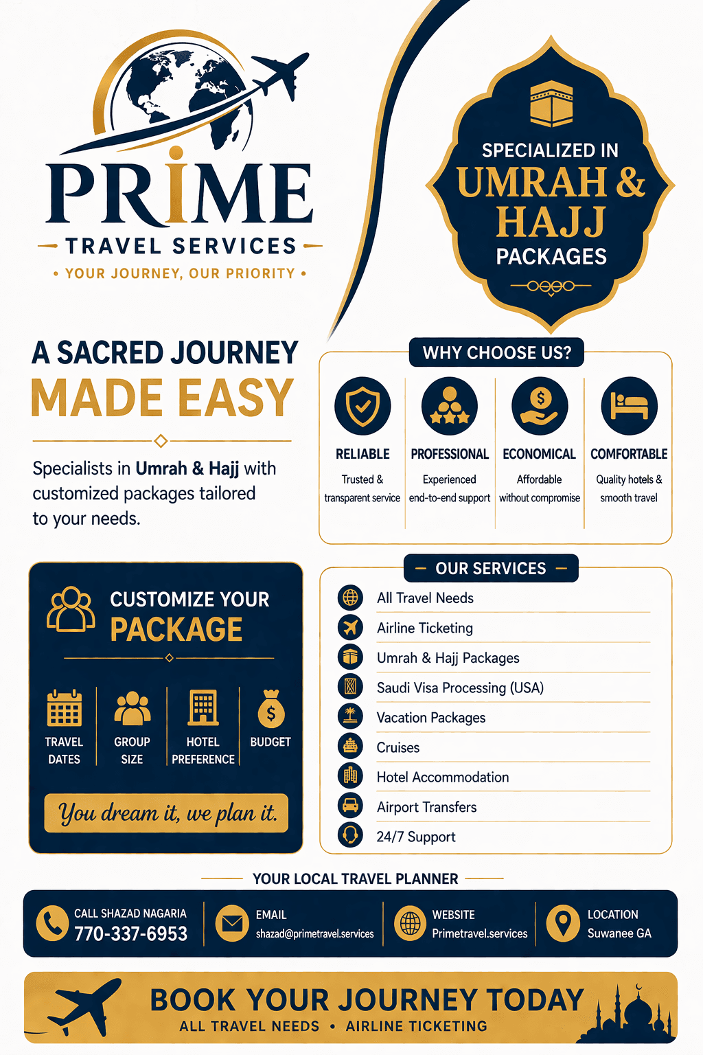 Prime Travel Services flyer